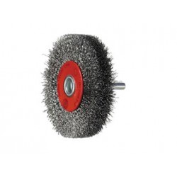 SAIT Abrasivi, SG-CR Crimped Wire, Wheel Brush with Shank, for Metal, Automotive Applications