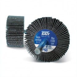 SAIT Abrasivi, G-SAITOR A, Abrasive flap wheels with shank, for Metal Applications