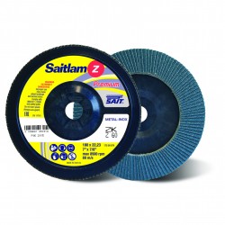 SAIT Abrasivi, Premium, Saitlam ZK Z, Abrasive conical flap disc, for Steels, Alloy steels, Non-ferrous metals