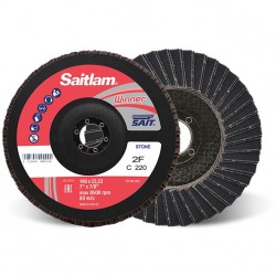 SAIT Abrasivi, Winner, Saitlam-Double, Abrasive Double Flap Disc, fibre glass backing, for Stone and Metal applicazions